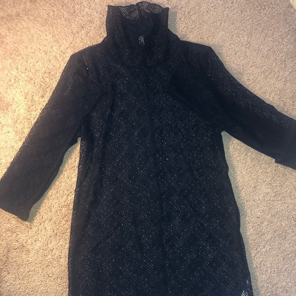 Intimately Free People black lace turtleneck